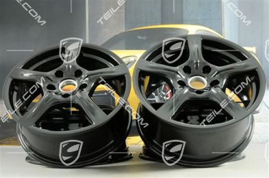 18" Panamera Felgensatz, 8J x 18 ET59 + 9J x 18 ET53, schwarz hochglanz