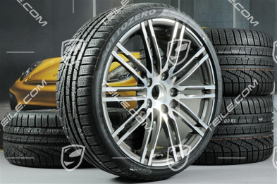 20" Komplet kół zimowych Turbo III, 8,5J x 20 ET51 + 11J x 20 ET70 + NOWE opony zimowe Pirelli 245/35 ZR20 + 295/30 ZR20, bez czujników ciśnienia RDK