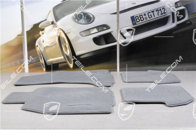 Fußmatten-Set, 4-teilig (997), für 911 Cabriolet/Targa Modelle mit BOSE Sound-System, steingrau
