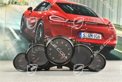 Instrument cluster / Speedometer, PDK, C2 / C2S, Black matte dials
