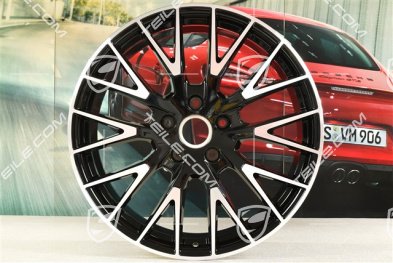 21" Felge Panamera Exclusive Design, 9,5J x 21 ET71, schwarz hochglanz