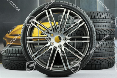 20" Komplet kół zimowych Turbo III, 8,5J x 20 ET51 + 11J x 20 ET70 + NOWE opony zimowe Pirelli 245/35 ZR20 + 295/30 ZR20, z czujnikami ciśnienia RDK