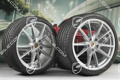 20"+21" koła letnie, komplet Carrera S, felgi 8,5J x 20 ET53 + 11,5J x 21 ET67 + NOWE opony letnie 245/35 R20 + 305/30 R21, z czujnikami ciśnienia