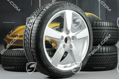 19" winter wheel set "Cayman S", rims 8J x 19 ET57 + 9,5J x 19 ET45 + winter tyres Continental WinterContact TS 830P 235/40 R19 + 265/40 R19, with TPMS