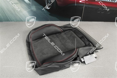 Front seat upholstery / cover, Leather / Alcantara, Black / Carmine red, GTS, L