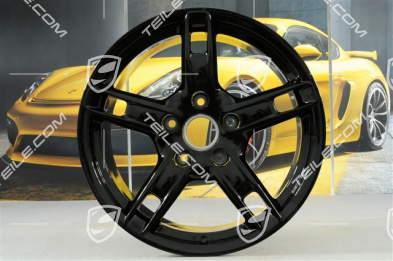 18-inch Boxster S alloy wheel, 9J x 18 ET43, black high gloss