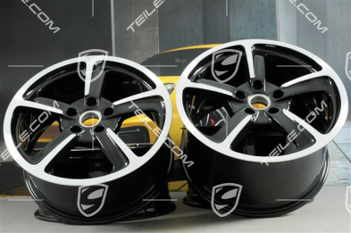 20-inch Sport Techno wheel rim set, 9J x 20 ET51 + 11,5J x 20 ET68, black high gloss