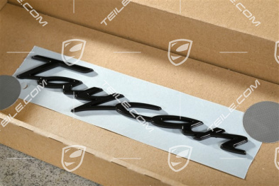Schriftzug / Abzeichen / Emblem TAYCAN TURBO S, Schwarz
