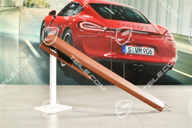 Front seat rail cover, front, Drivers Side, Chestnut brown, R