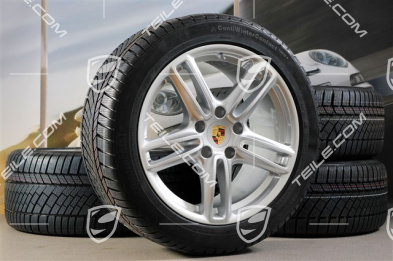 19" Panamera TURBO koła zimowe, komplet, felgi 9J x 19 ET 60 + 10J x 19 ET61 + NOWE opony zimowe Continental 255/45 R19+285/40 R19