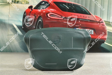 Airbag, 4-spoke, leather, nephrite-green