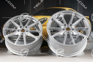 20"+21" Felgensatz Carrera S, Felgen 8,5J x 20 ET53 + 11J x 21 ET66, Brillantchromlack