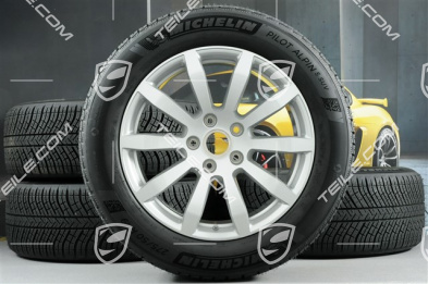 19-inch Cayenne S winter wheel set, rims 8,5J x 19 ET47 + 9,5J x 19 ET54 + NEW Michelin winter tyres 255/55 R19 + 275/50 R19, with TPMS