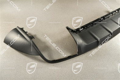 Rear bumper, lower cover / diffuser, without Tow ball, Black matte