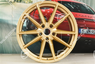 21-inch wheel rim Carrera S, 11J x 21 ET66, aurum satin matt