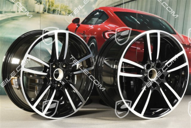 20-inch Cayenne Sport wheel rim set, 10,5J x 20 ET64 + 9J x 20 ET50, black