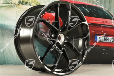 22-inch GT Design wheel rim, 10,5J x 22 ET49, black satin matt