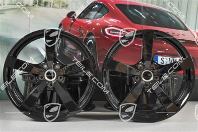 18" Felgensatz Macan, 8J x 18 ET21 + 9J x 18 ET21, schwarz hochglanz