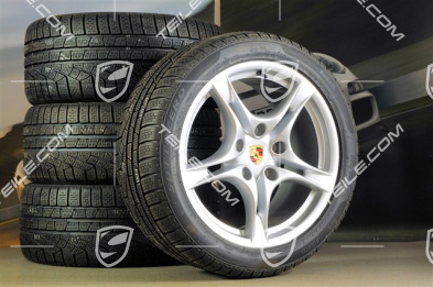 18-inch Cayman S II winter wheel set (with tyres), front wheels 8J x 18 ET57 + rear 9J x 18 ET43 + tyres 235/40 ZR18 + 255/40 ZR18