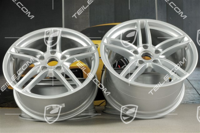 19" disc wheel rim set Carrera, 8,5J x 19 ET54 + 11J x 19 ET48, Brilliantsilver