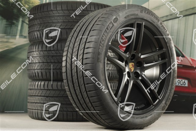 20-inch Turbo summer wheels set, rims 9J x 20 ET26 + 10J x 20 ET19 + Michelin summer tyres 265/45 R20 + 295/40 R20, Black satin mat, with TPMS