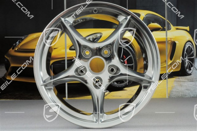 18-inch Carrera wheel rim set, 8J x 18 ET50 + 10J x 18 ET65, polished (shot blasting), Anniversary Edition "40 Years 911"