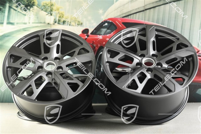 21" Wheel rim set Cross Turismo Design, 9,5J x 21 ET60 + 11,5J x 21 ET66, Vesuvius grey