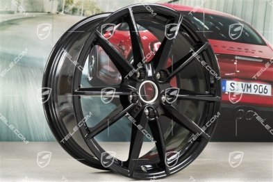 20+21-inch wheel rim set Carrera S, rims: front 8,5Jx20 ET53+ rear 11J x 21 ET66 in black high gloss