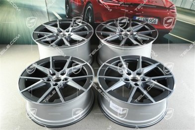 20+21" Carrera S komplet felg, 8,5J x20 ET50 + 11,5J x 21 ET79, Wanadium Grey