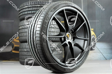 20-inch Carrera S III summer wheel set, 8,5J x 20 ET51 + 11J x 20 ET52 + summer tyres 245/35 ZR20 + 305/30 ZR20, with TPMS, black sidematt