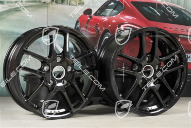 17" Cayman Felgensatz, vorne 6,5J x 17 ET55 + hinten 8J x 17 ET40, schwarz hochglanz