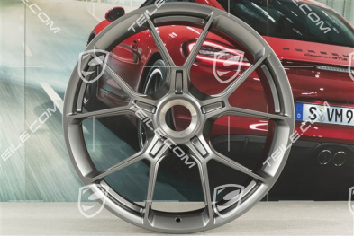 20"+21" GT3 komplet felg, 9,5J x 20 ET46 + 12J x 21 ET45, ciemny srebrny / darksilver