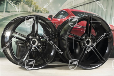 21" Felgensatz Mission E Design, 9,5J x 21 ET60 + 11,5J x 21 ET66, schwarz hochglanz