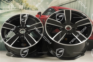 20-inch wheel rim set Carrera Sport, 11,5J x 20 ET76 + 8,5J x 20 ET49, black high gloss
