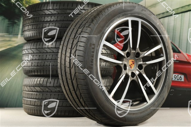 20-inch Cayenne Sport summer wheel set, rims 9J x 20 ET50 + 10,5J x 20 ET64 + Pirelli summer tyres 275/45 R20 (110)Y XL + 305/40 R20 (112)Y XL, with TPMS