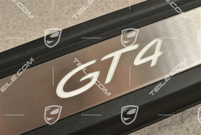 Blende, Einstiegleiste mit Beleuchtung, mit Schriftzug "GT4", L