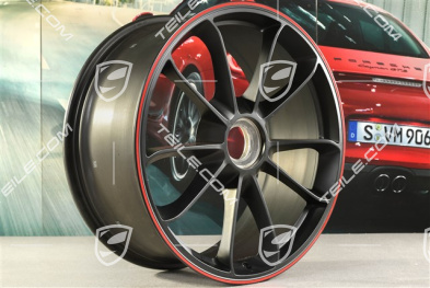 20-inch wheel GT3, 9J x 20 ET55, black satin mat with red border