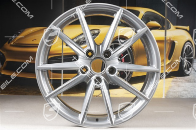 20+21-inch wheel rim set Carrera S, rims: front 8,5J x 20 ET53 + rear 11,5J x 21 ET67, Brilliant Chrome finish