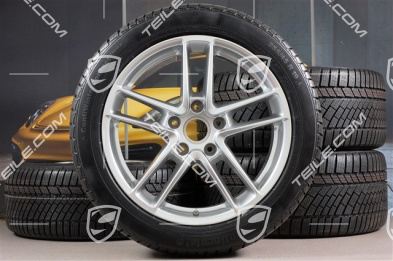 19" Panamera TURBO II Winterräder Satz, Felgen 9J x 19 ET60 + 10J x 19 ET61 + NEUE Continental Winterreifen 255/45 R19+285/40 R19, RDK-Sensoren