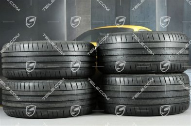 19" Sommerräder Satz "Panamera", Felgen 9J x 19 ET64 + 10,5 J x 19 ET62 + Michelin Sport 4 Sommerreifen 265/45 R19 + 295/40 R19,  in Schwarz