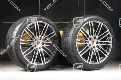 21" Turbo III Sommerräder Satz, Felgen 10J x 21 ET50 + Yokohama Sommerreifen 295/35 R21, mit RDK-Sen, NEU, nur 30 km (aus Neuwagen ausgebaut)