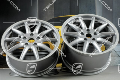 19" Felgensatz Carrera Sport, 8,5J x 19 ET55 + 11,5J x 19 ET67, GT Silber