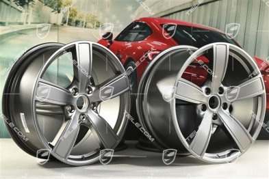 20" Komplet felg Carrera Sport, 8,5J x 20 ET57 + 10,5J x 20 ET51, platynowy satynowy półmat