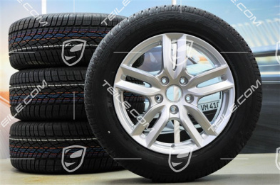 18" koła zimowe, komplet "Cayenne S" facelift 2014->, felgi 8J x 18 ET53 + opony zimowe Dunlop 255/55 R18, z czujnikami ciśnienia