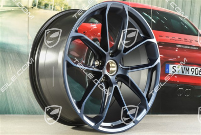 22-inch GT Design wheel rim, 10,5J x 22 ET49, ocean blue pearl effect