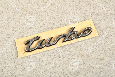 Coupe, "TURBO" Emblemat / napis, chrom na tle w czarnym połysku