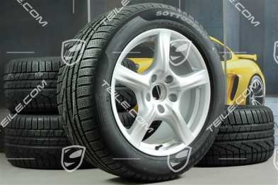 18-inch Panamera winter wheel set, 8J x 18 ET 59 + 9J x 18 ET 53, Pirelli Sottozero II winter tyres 245/50 R18 + 275/45 R18, without TPMS