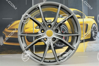 20" Komplet felg Carrera S IV, 8J x 20 ET57 + 10J x 20 ET45, Platinum satynowy mat