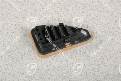 Dashboard side vent / grille / defroster trim, upper, Havanna, L