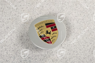 Radzierdeckel, konvex, Wappen farbig, brillantchrom